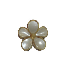 Tortoise Foil Flower Jaw Hair Clip