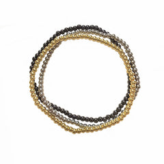 Polly Triple Beaded Stretch Bracelet Set