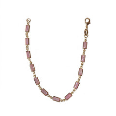 Gold Filled Rectangle Color Bezel Bracelet