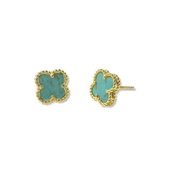 Flora Gemstone Bezel Small Studs