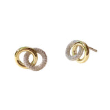 Coco Double Pave Circle Ring Studs