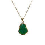 Buddha Gemstone Double CZ 16” Necklace