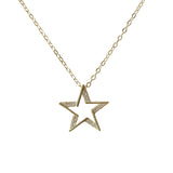 Sparkle Outline Star Necklace