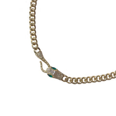 Snake Hook Chain 16” Necklace