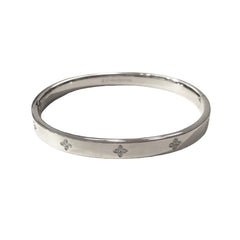 Stainless Steel Flora Thick Bangle