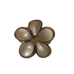 Tortoise Foil Flower Jaw Hair Clip