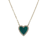 Malachite Heart Stone Necklace