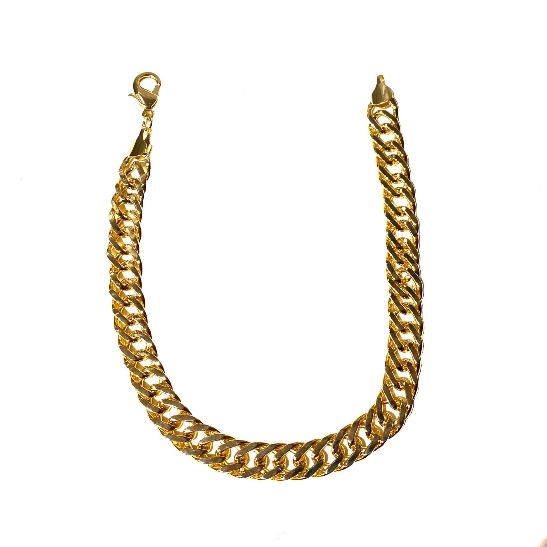18K Gold Filled Double Cuban Chain Thick Anklet