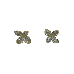 Four Petals Pave Earrings