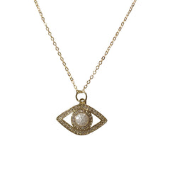 Mosaic CZ Evil Eye Necklace