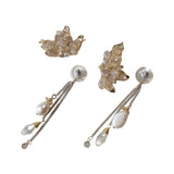 Pearlea Cluster Angel Wing Earrings