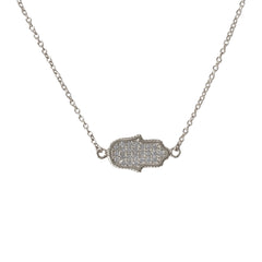 Hamsa Sideways Necklace