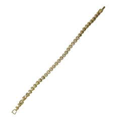 Gold Filled Gold Heart Bezel Tennis Bracelet