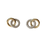 Coco Double Pave Circle Ring Studs