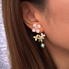 Borisa Flower Jacket Earrings