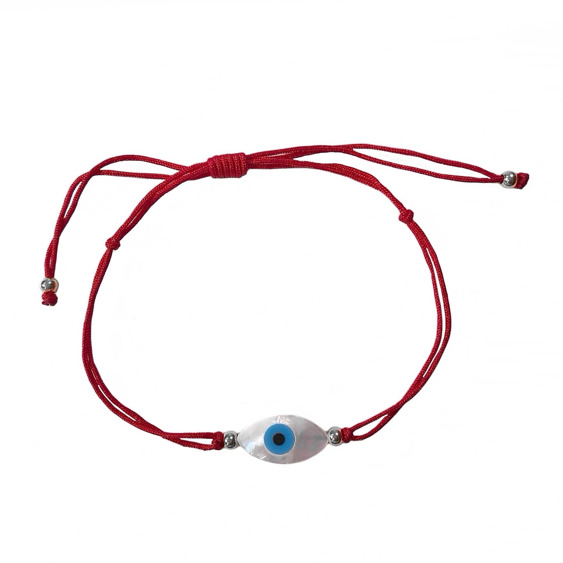 Evil Eye Mother of Pearl Eye Red Thread Bracelet – Noellery