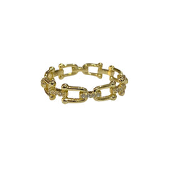 Chain Link Sparkle Ring