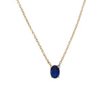 Amy Oval Birthstone Necklace