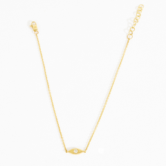 Nina Evil Eye Petite Diamond Bezel Bracelet