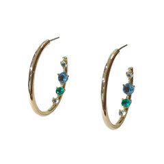 Kerry Back Studded Hoops