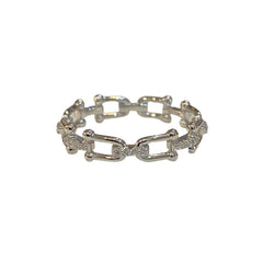 Chain Link Sparkle Ring