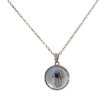 Hamsa Mother Of Pearl Pendant Necklace
