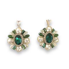 Kristine Mother of Pearl Color Statement Earrings