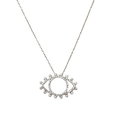 Evil Eye Silhouette Pattern Necklace