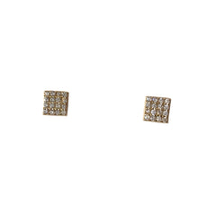 Geovana Tiny Square Sparkle Studs