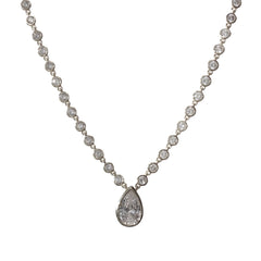 Teardrop Bezel Tennis Necklace