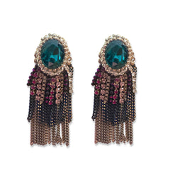 Wanda Gem Chandelier Statement Earrings