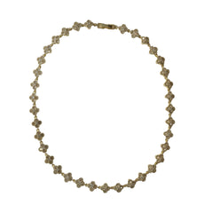 Gold Filled Bezel Flora 18” Tennis Necklace
