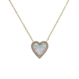 Noellery Opal Heart Halo Necklace