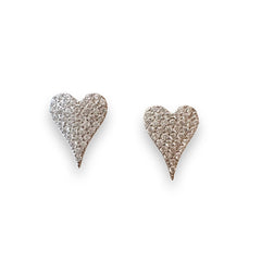 Amore Large Pointed Heart Studs