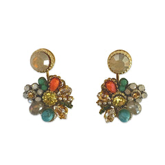 Mona Flower Cluster Statement Stud Earrings