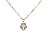 Hamsa Mother of Pearl Sparkle Necklace