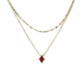Carrie Diamond Layered Birthstone Necklace