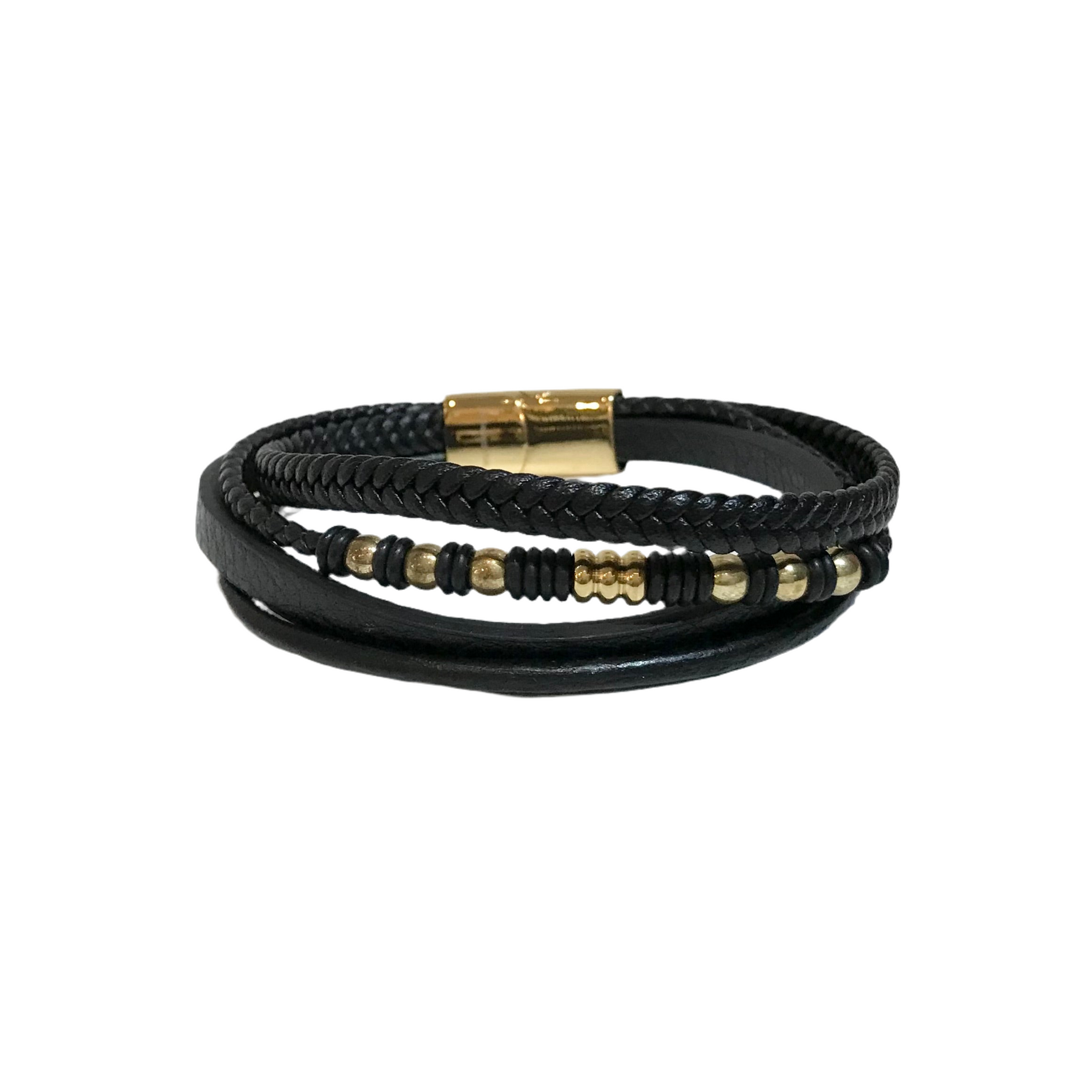 Balaijor Adjustable Leather Cuff Bracelet – Unisex Cross Design, Belt Buckle Style, Hip Hop Fashion - View #5