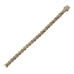 Gold Filled Unisex CZ Twist Tennis Bracelet