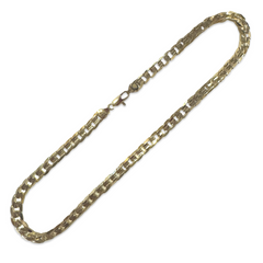 Azira Gold Filled 7mm 16” Flat Thick Cuban Necklace
