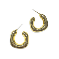 Gold Filled Wave Hoops