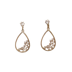 Teardrop Cluster Drop Earrings