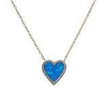 Noellery Opal Heart Halo Necklace