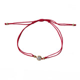 Amy Red Thread Bezel Bracelet