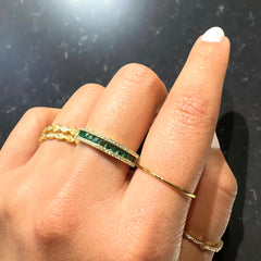 Noelia Emerald Baguette Ring