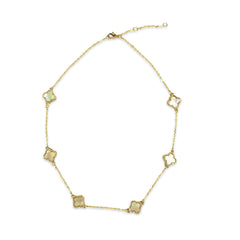 Noellery Gemstone 6 Station Flora Necklace