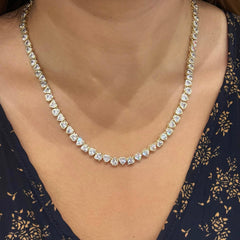 Amy Heart Bezel Tennis Necklace