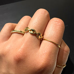 Button Gucci Chain Ring