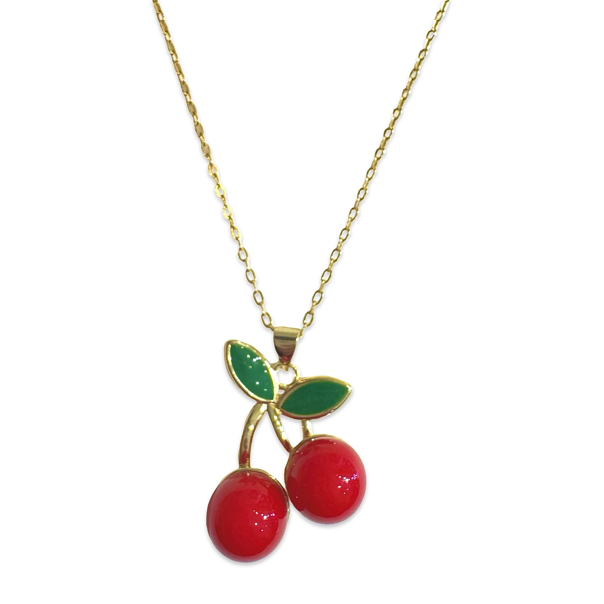 Long Cherry Pendant Necklace – Noellery