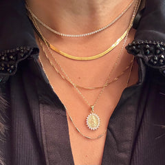 Sterling Silver Guadalupe Sparkle Necklace